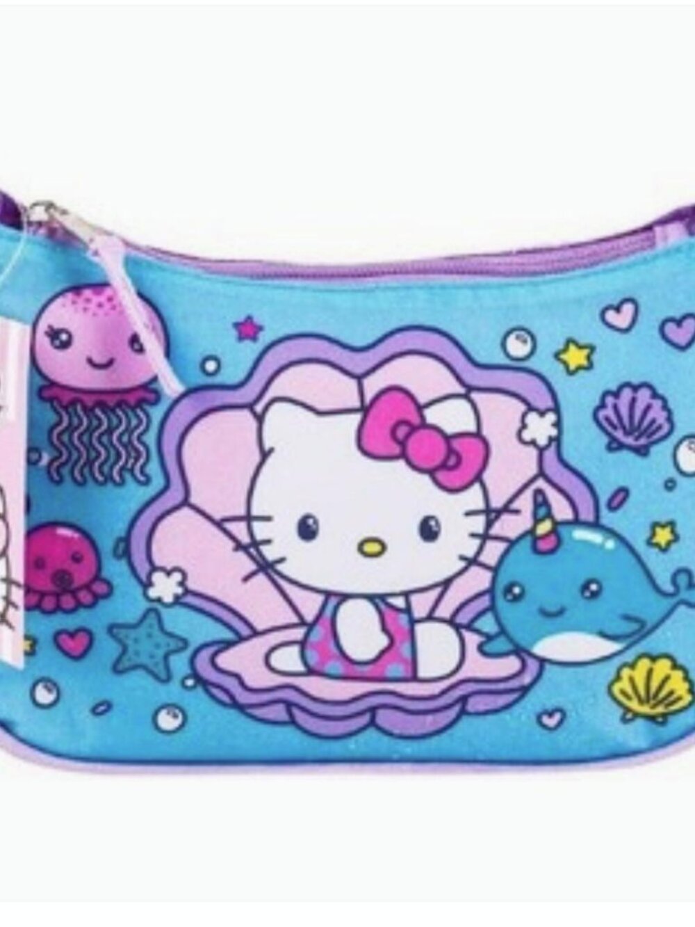 Licensed Sanrio Hello Kitty Zip Pouch Coin Purse Mini Clutch Mermaid Design